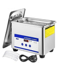 Slick 800Ml Ultrasonic Cleaner With 35W Power And 40Khz Waves showing stainless steel tank, digital display and control buttons.
