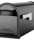Postmount Mailbox Black Medium Outdoor Box Built Tough For Rain Snow Or Sun Galvanized Steel Construction Rust Resistant Finish