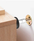 No Wobble Headboard Stopper Set For Adjustable Bed Frames And Furniture 10 Pcs Universal Threaded Stabilizers installed on bed