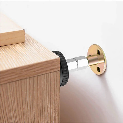 No Wobble Headboard Stopper Set For Adjustable Bed Frames And Furniture 10 Pcs Universal Threaded Stabilizers installed on bed