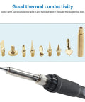 Must Have Brass 3D Printing Finishing Trimming Heads Set 8 Pcs With Connector, next to universal soldering iron tip.