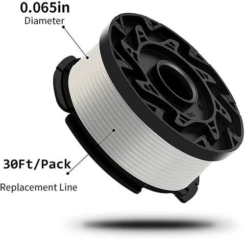 Close-up of 30ft spool from String Trimmer Line Kit For AF100 Pro Grade Compatible Trimmer Edger 6 Replacement Spools Cap And Spring