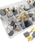 Top-Notch 40-Piece Electric Motor Carbon Brushes Set in 10 Handy Sizes for Repairing and Replacing Power Tools Parts