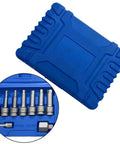 Top Shelf Broken Screw Extractor Set With Hex Socket Removal Tools For Stripped Bolts And Damaged Fasteners Perfect Auto Repair Kit In Metal Case Tough As Nails, blue metal case with extractor bits