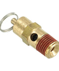 PATIKIL brass 1/4 in NPT safety relief valve for air compressors with red threaded end and pull ring