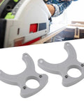 High Precision Insertion Plate Key Set for Carpentry and Wooden Router shown with circular saw, two plastic keys visible in foreground