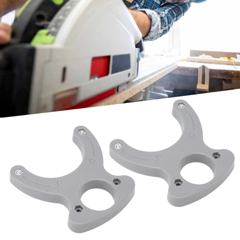Two Piece Router Table Insert Plate Wrench Portable Plastic Ring Adjuster Tool For Precision Woodworking Built Tough Alignment No Hassle Setup For Quick Router Bit Swaps Durable Pick For Weekend Warriors, gray polypropylene rings.
