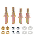 Door Hinge Roller Pin And Bushing Repair Kit For Chevy Silverado GMC Sierra 1999 2006 Suburban Tahoe Yukon Avalanche 2007 Classic Body Replacement Part 19299324 Bolt Right Up, showing four hinge pins, bushings, washers, and nuts