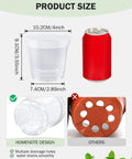 Clear 4 Inch Plant Pots With Drainage Holes, High Transparency Plastic Nursery Pots For Seedlings, Size Comparison with Can