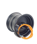 Heavy Duty 10X7 Inch Brushless Dc Hub Motor For Rear Electric Car Drivetrain 2000 Watt Bldc Swap Replacement showing black aluminum body and wires.
