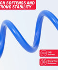 Blue 8Mm OD PU air hose line demonstrating flexibility and wear resistance features.