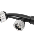 Precision Atomization Garden Sprinkler Nozzle with Female Thread, dual outlets, plastic and metal design, irrigation tool visible