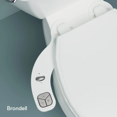 FreshSpa Thinline Precision Bidet Attachment For Toilet Seats With Adjustable Water Pressure Side Arm Control in white