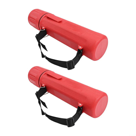 Get Your Welding Rod Storage Totally Organized With These 2 Pack Heavy Duty Airtight Abs Tubes, red ABS canisters with straps.