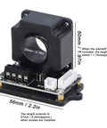 Voltage Meter With Auto Identification And Bidirectional Current Detection, Vivid Color LCD Screen, connector view, dimensions shown
