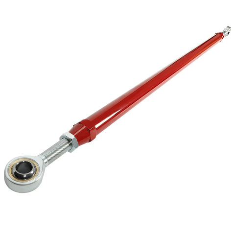 Adjustable Lift Panhard Bar for 4WD Dodge Ram 1994 to 2002, 4.5 to 8 Inch, red steel track rod with heim joint