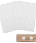 280 White Self-Adhesive Screw Hole Stickers Two Sheets 12mm Round PVC Caps for Wooden Furniture Cabinets