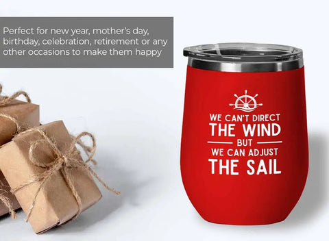 Red Edition 12oz Sailor Wine Tumbler We Can Adjust The Sail Salty Nautical Gift beside wrapped gifts