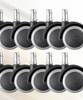 Caster Wheels Nylon Inch 10pcs Universal Grey for Sofa Chair, featuring durable grey and black plastic design.