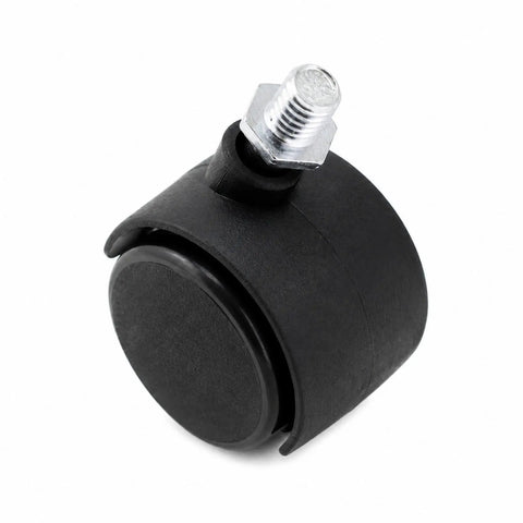 RuiJOTWAT 4Pcs Caster Wheels for Oil-Filled Radiators Swivel Casters with Brakes Replacement Wheels for Electric Heaters and Furniture Black close-up view