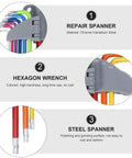 Cool 9pc Star L Hex Key Wrench Set With Long Arms For Heavy Duty Repairs, Super Durable Steel Hexagon Keys That Won T Slip Or Rust At Home Or Shop, color-coded Torx set