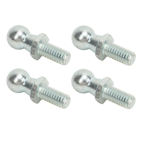 Rugged 13mm Ball Studs Gas Lift Strut Hardware Kit With 5 By 16 Inch 18 Thread Includes 4 Washers And Nylock Nuts For Car Hoods Trunks Doors Tool Boxes RVs Marine Cabinets And Trucks