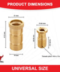 Beefy Heavy Duty Brass Pool Cover Anchors For Concrete And Paver Decks Universal Size Fits Three Quarter Inch Hole dimensions