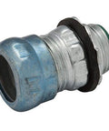 Heavy Duty Steel Emt Compression Connector Rain Tight Insulated Wet Location Rated Electrical Fitting One Inch Pipe Zinc coated with rubber gasket