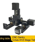 Rock Solid 4 Piece Nema11 Driven Cnc Gantry Stage 3 Axis Xyz Linear Rail Kit Featuring T Slot Slides And 50 To 300 Mm Stroke For Effortless Precision Builds, detailed view of XYZ gantry stage.