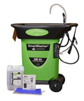 Heavy Duty Mobile Parts Washer Kit For Auto Shops And Home Garages That Kicks Grit To The Curb While Keeping Every Hand Tool Looking Fresh For Any Rig Or Job Site Project, features rolling design, pump and accessories.