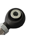 Built Tough Single Rod End Rose Joint Kit featuring heavy duty rubber boots and precision lock nut close-up view.