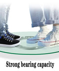 Two people standing on Beefy Heavy Duty Table Bearing Lazy Susan Turntable Swivel Base 360 Degree Rotating Plate Hardware