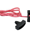 Emergency Release Pull Rope Cord Handle Kit 41A2828 Red for garage doors with red rope and black handle