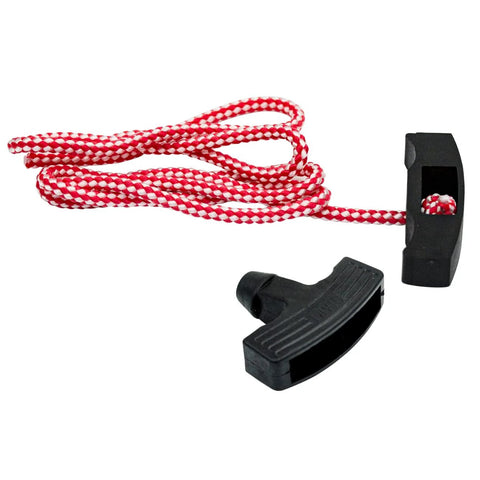 Emergency Release Pull Rope Cord Handle Kit 41A2828 Red for garage doors with red rope and black handle