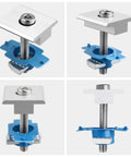 4 Piece Solar Panel Mid Clamps For Standard Unistrut 30mm 35mm Silver Easy Install With Pre Drilled Holes And Included Nuts And Screws