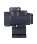 Side view of MRO SD 1x25 Red Dot Sight with Adjustable LED 2.0 MOA Red Dot and Lower One Third Co Witness Mount.