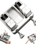 Heavy Duty Aluminum Welding Clamp With Temperature Resistant Jaw For Precise PCB Soldering And Mounting shown in various usage angles