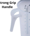 64oz Half Gallon Measure Pitcher With Conversion Chart Heavy Duty Food Grade Polypropylene BPA Free Stain Resistant Translucent Handle View