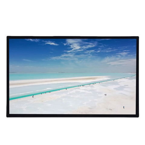 10.1 Inch Capacitive Touch Screen Display With 10 Point Multi Touch Full Lamination Tech showing a vibrant coastal scene.