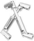 Steel Driveshaft Upgrade 55-69mm For 2024 MN99S MN98 1 12 Scale RC Car Heavy Duty Metal Drive Shaft Boosts Durability And Handling Fits New Gen RC Not Compatible With Older MN98 Or MN99s. Two silver steel RC drive shafts with universal joints