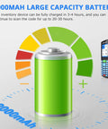 2000mAh battery icon alongside Handheld Wireless 1D 2D Barcode Scanner For Inventory, Portable PDA Data Collector.