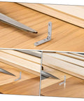 Close-up view of 12 Pcs Zinc Alloy Jewelry Box Hinges 30x30x6mm Miniature 90 Degree Small Decorative Hinges For Wooden Cabinets And DIY Craft Boxes DearMamy.