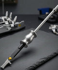 Hardcore Heavy Duty Internal Bearing Puller Two Jaw Extractor Kit For Mechanics And Car Guys Easy To Operate Smooth Removal Tool Standard Version Perfect For Pulling Out Stubborn Locked Parts Without Any Damage To Your Machinery Or Engine, steel puller on workbench