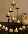 Battery Operated LED Tea Lights Set Of 100 Flameless Tealights With Warm Yellow Glow For Weddings Parties And Home Decor No Fuss Setup
