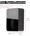 Heavy Duty Lockable EV Charging Station Cover For Wall Mounted Electric Vehicle Chargers Featuring Dual Combo Lock Security And Bulletproof Outer Shell With Hella Spacious Cable Storage For Slick Garages size specifications with carbon steel and glass material.