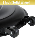 Close-up of solid 2-inch wheels on Heavy Duty 20 Inch Pedestal Fan Delivers 5000 CFM High Velocity Air With One Fifth HP Motor Oscillating Stand Fan.