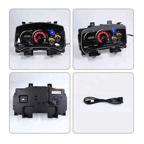 12.3 Inch LCD Dashboard Instrument Panel Upgrade For Nissan GT-R 2008-2015 Plug And Play Digital Cluster Smart Gauges Module Virtual Cockpit Replacement Kit installed front view