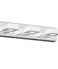 Lit Three Light Chrome Vanity Light Bar With Dimmable LED Heads, 360 Swivel, Modern Fixture For Bathroom Mirror