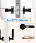 Keyless Fingerprint Door Lock With Silicone Keypad And Biometric Access For Home, Apartment, Office - installation view