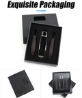 Packaging of Marsala Red Leather Ride Ready Key Fob Cover For Porsche with premium ABS material.